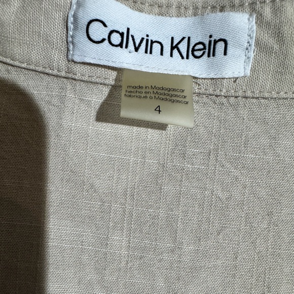 Calvin Klein Safari Dress Oat Size 4 Midi Dress - Picture 5 of 6